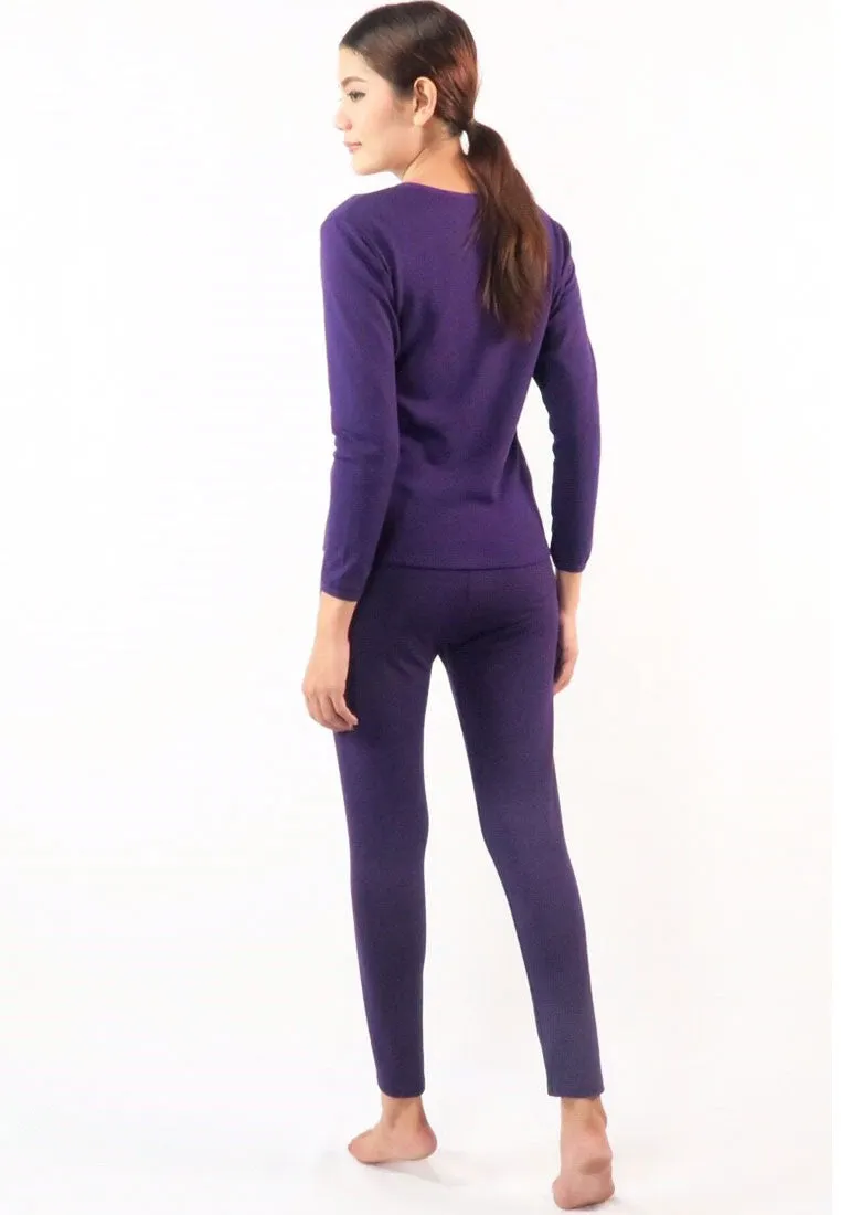 ชุดลองจอห์นฮีทเท็คคอกลม L014 - Round Neck Thermal Winter Heattech Long Johns