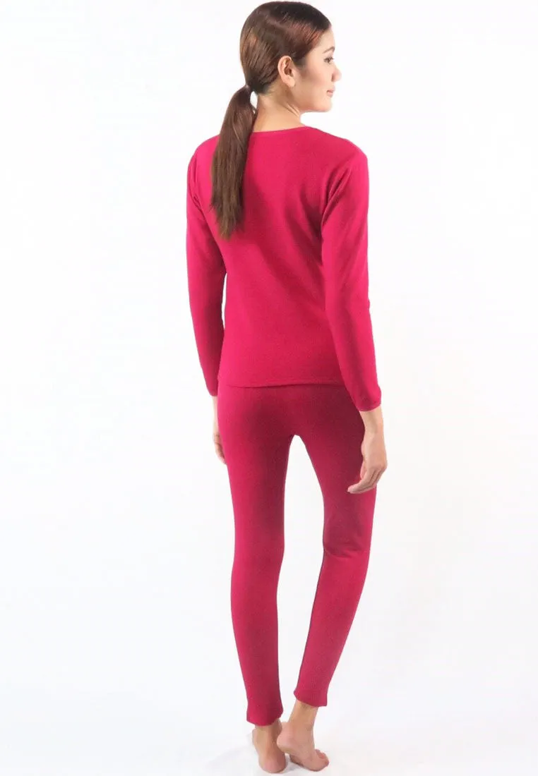 ชุดลองจอห์นฮีทเท็คคอกลม L014 - Round Neck Thermal Winter Heattech Long Johns