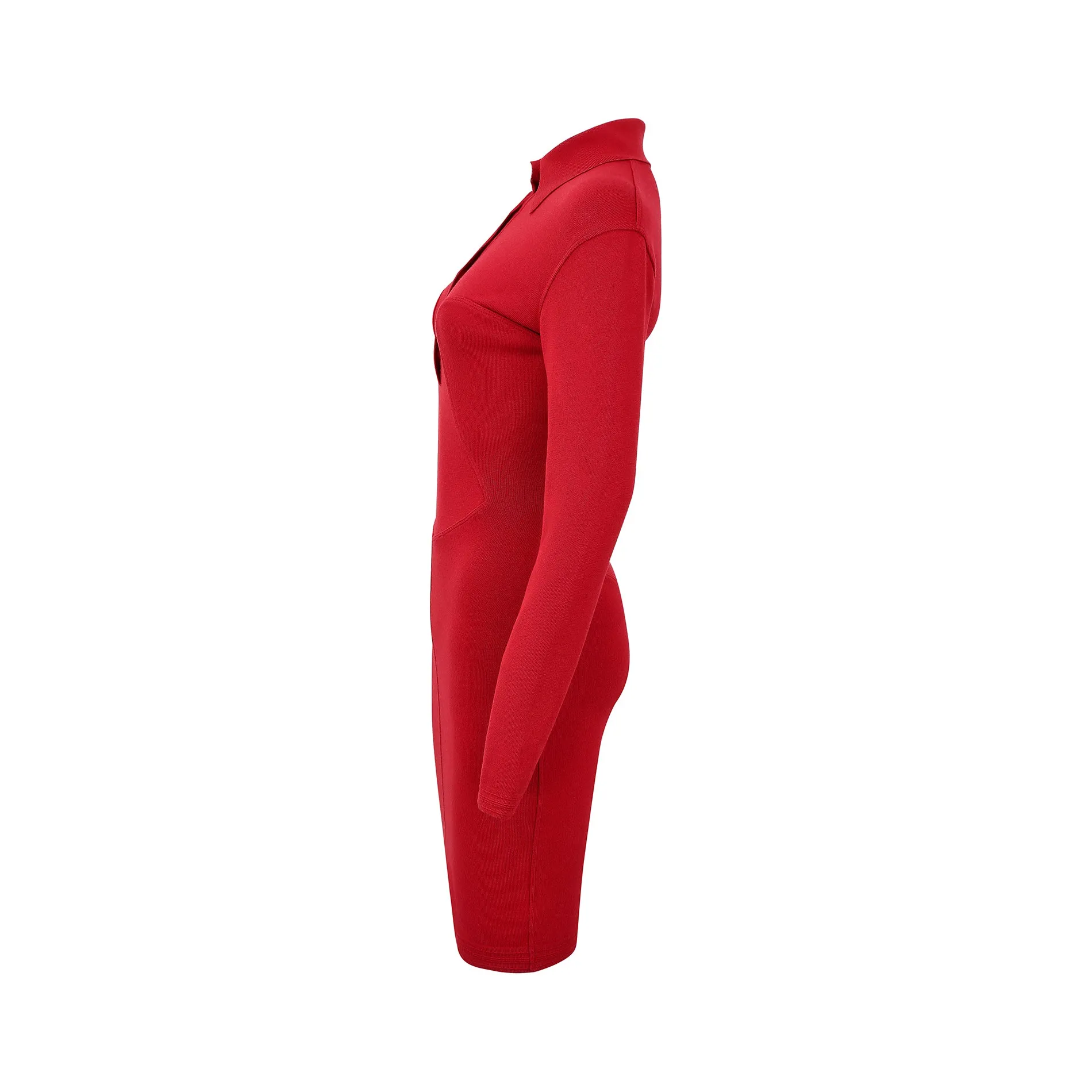 1990s Alaia Red Knitted Body Con Dress