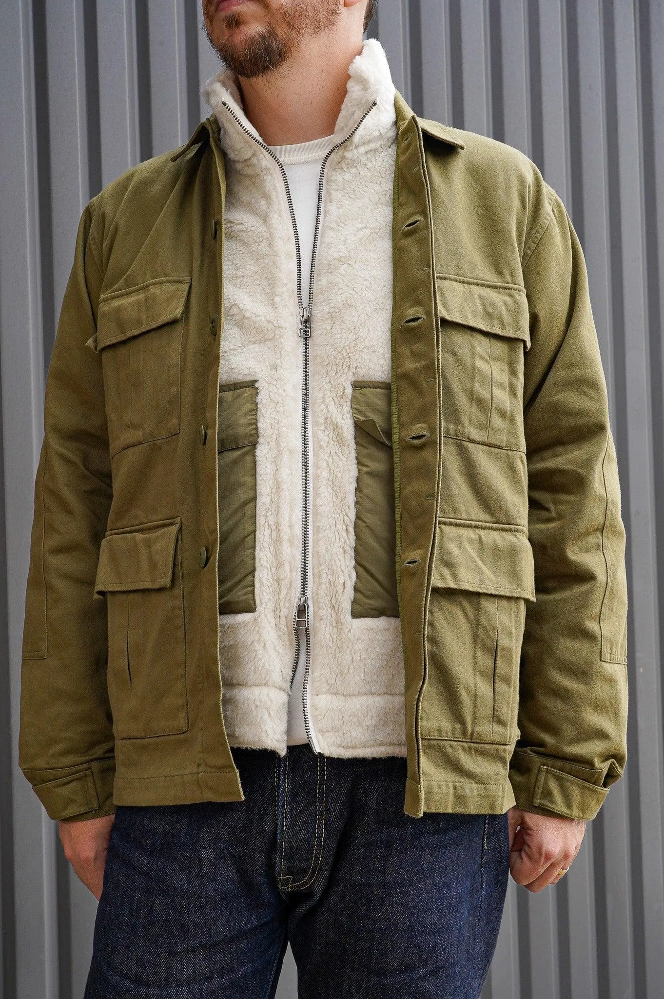 3sixteen Fleece Jacket - Ecru Wool Fleece