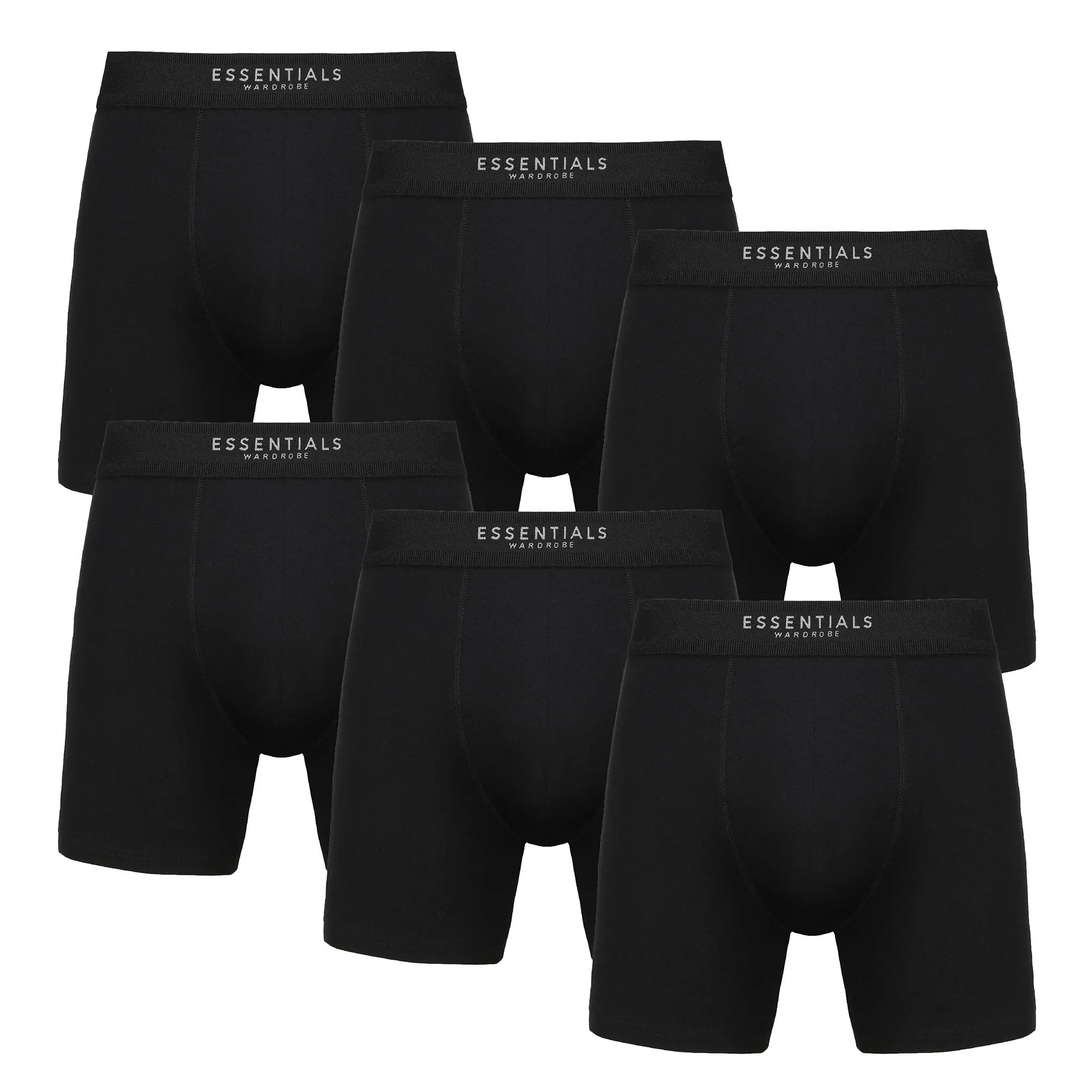6PK Mens Boxer Premium Black