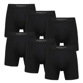 6PK Mens Boxer Premium Black