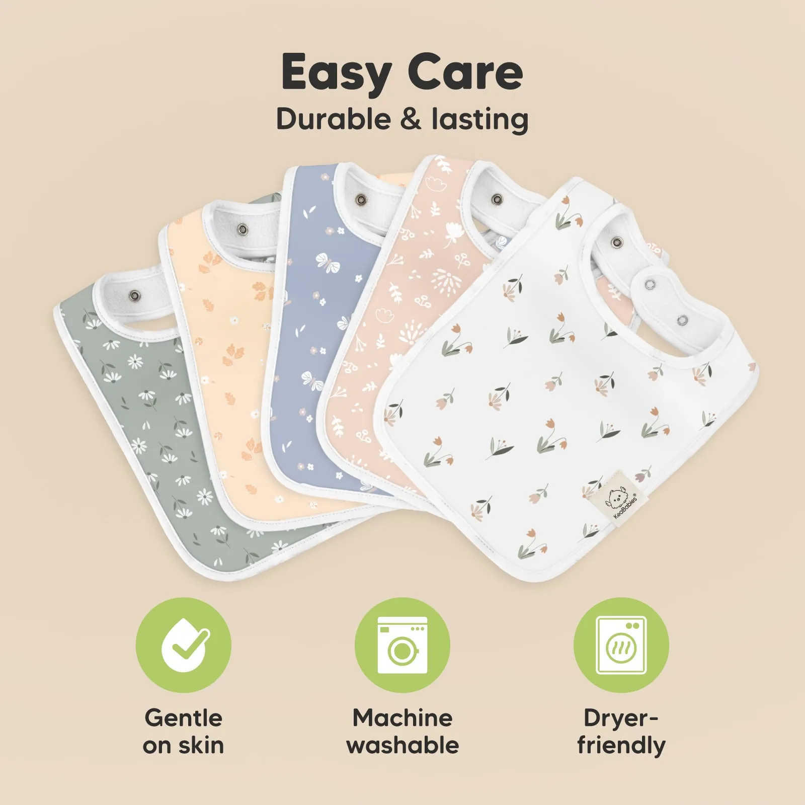 8-Pack Coast Drool Bibs (Fleur)