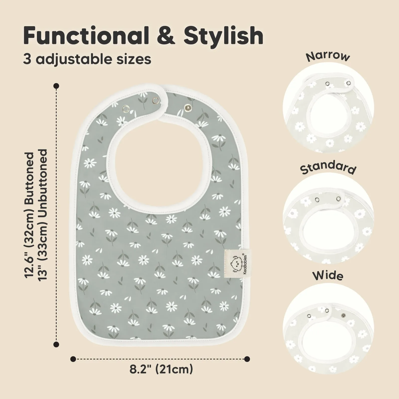 8-Pack Coast Drool Bibs (Fleur)