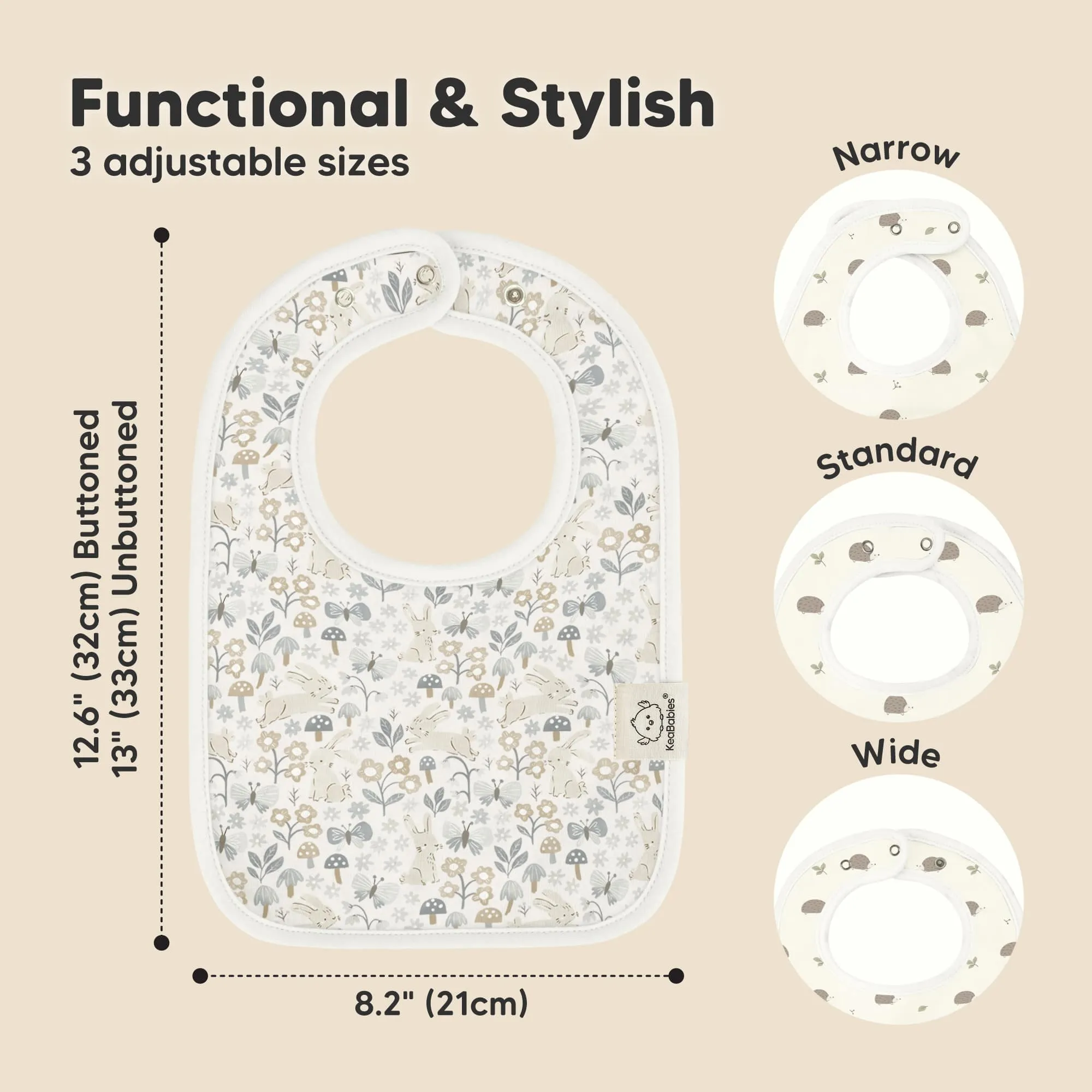 8-Pack Coast Drool Bibs (Prairie)