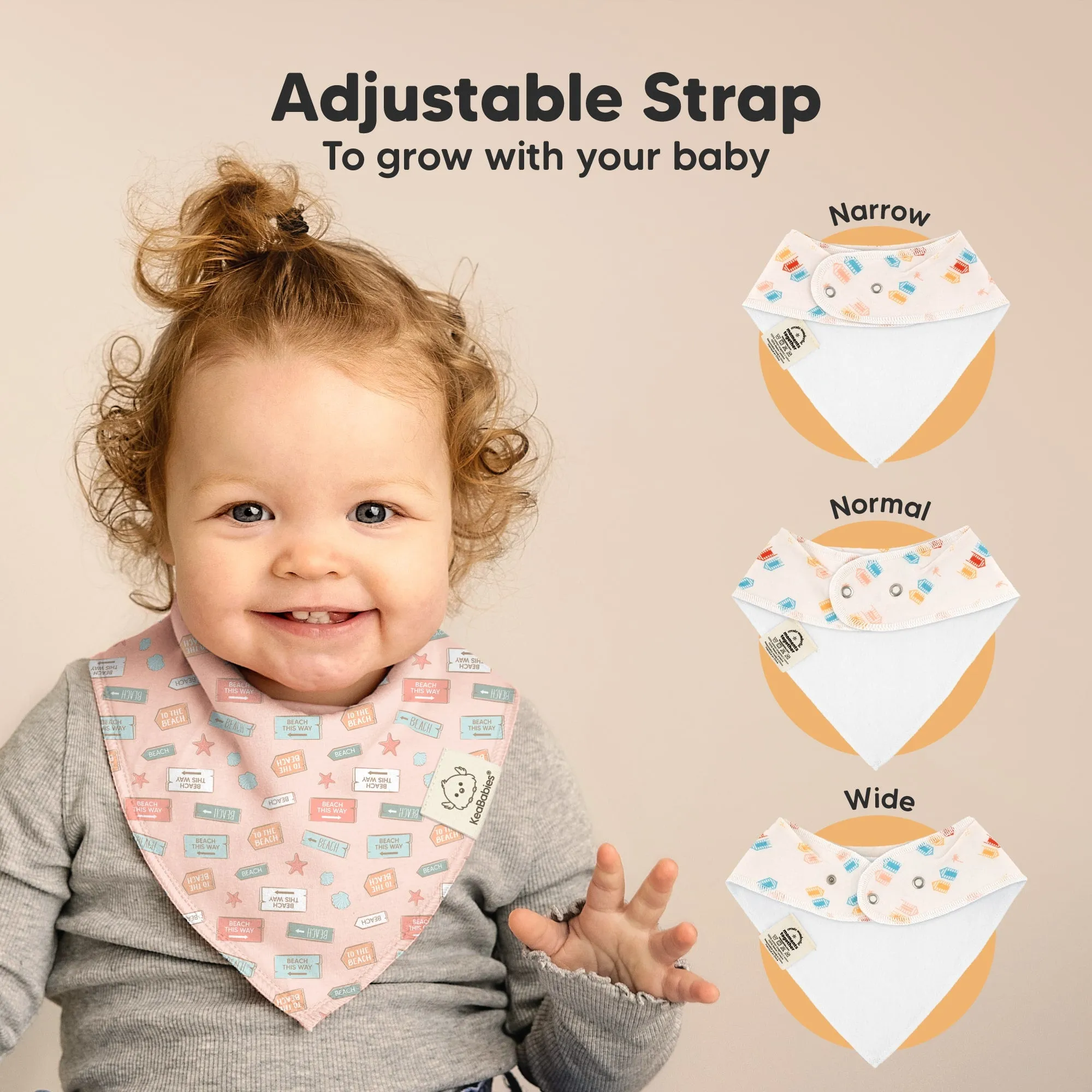 8-Pack Organic Bandana Bibs (Beach Day)