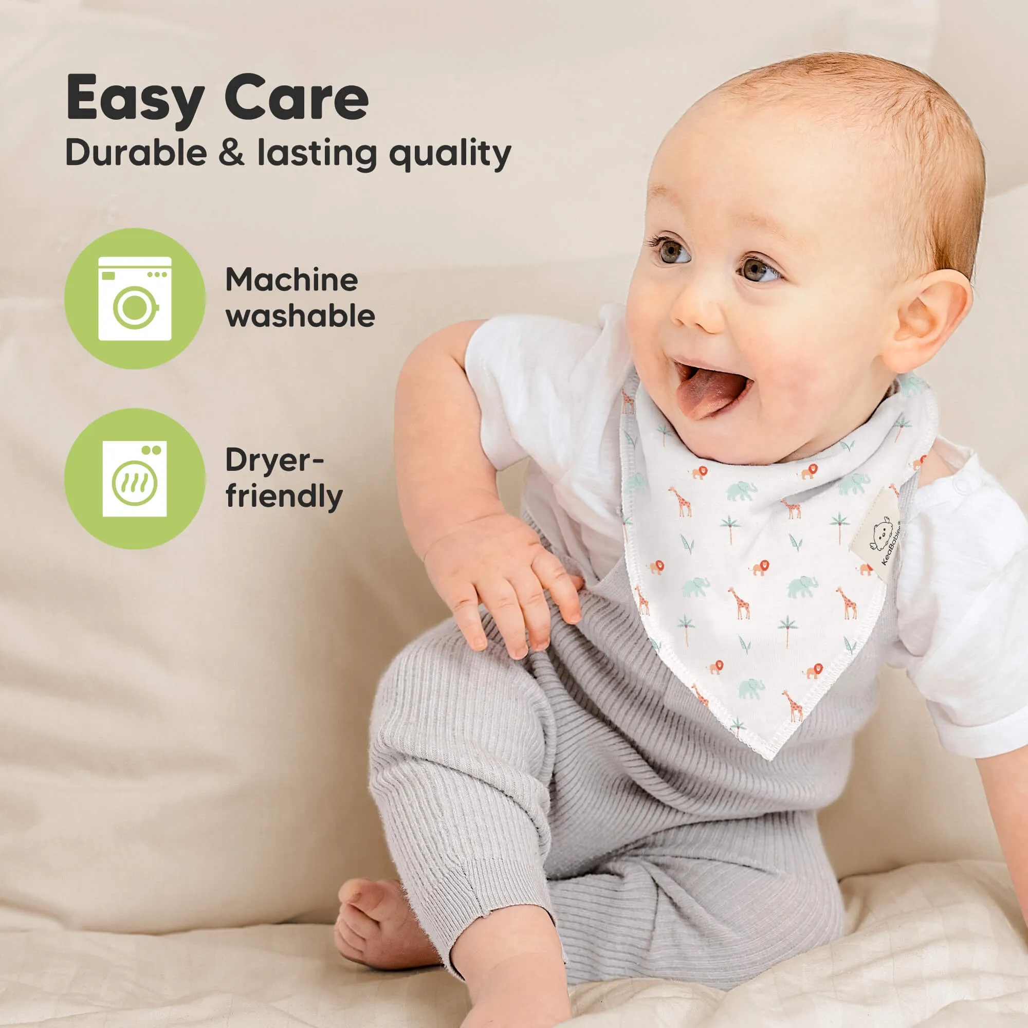 8-Pack Organic Bandana Bibs (Builders)