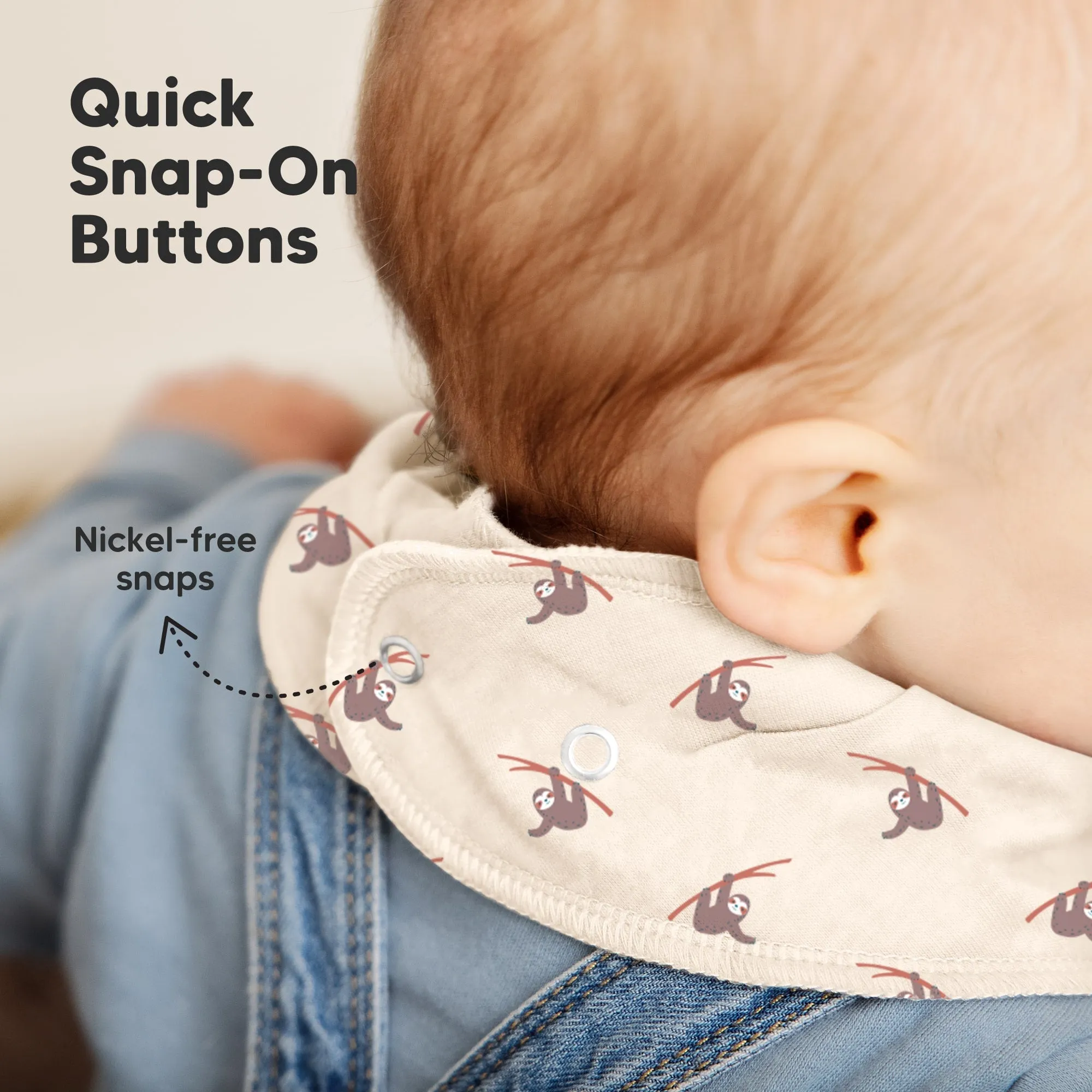 8-Pack Organic Bandana Bibs (Wildscape)