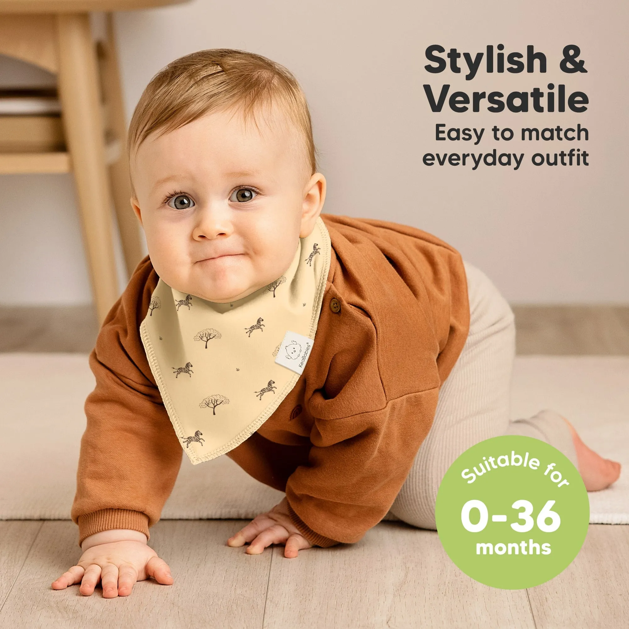 8-Pack Organic Bandana Bibs (Wildscape)