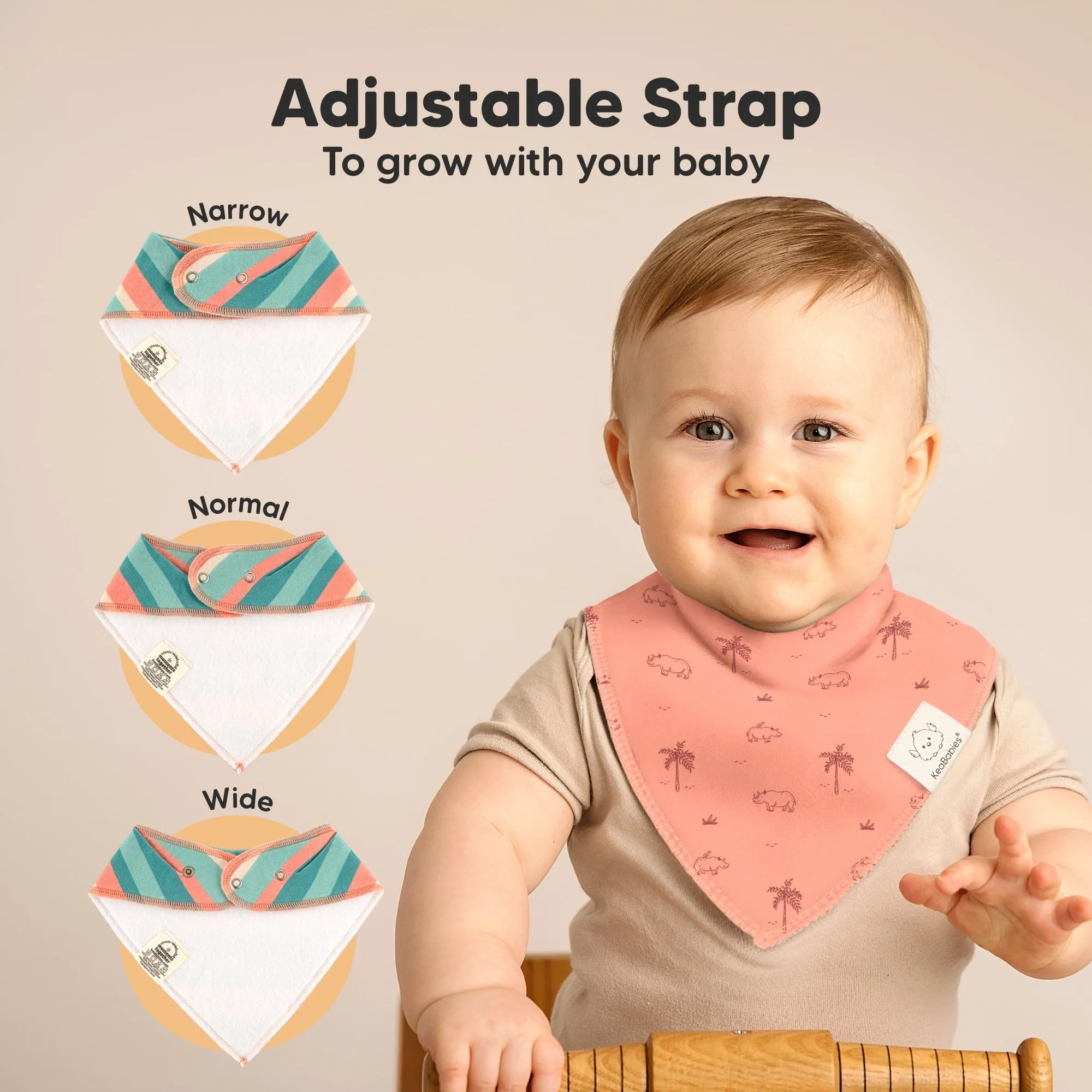 8-Pack Organic Bandana Bibs (Wildscape)