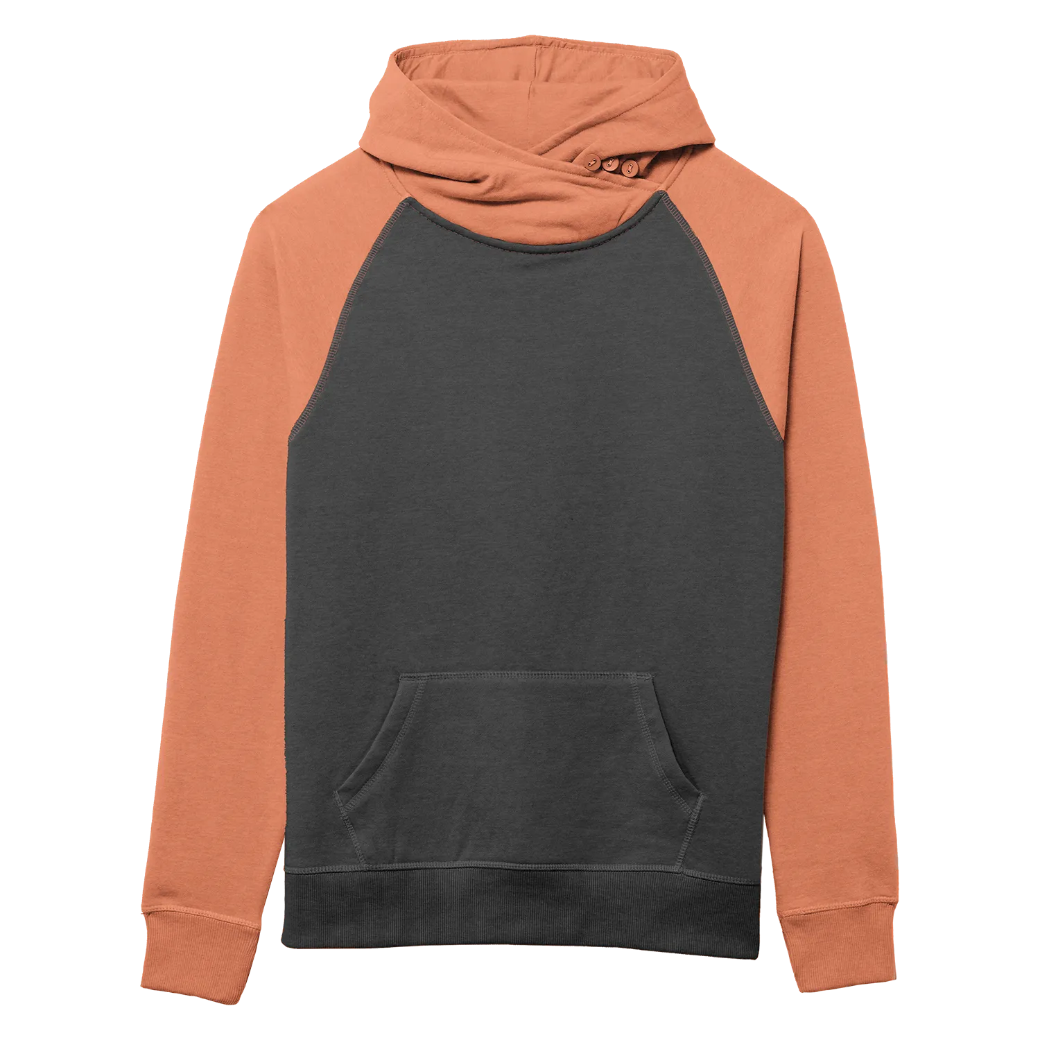 82182 Women's Cozy Asym Hood - Two Tone Colors