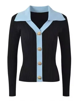 Ana Sweater || Blue Black