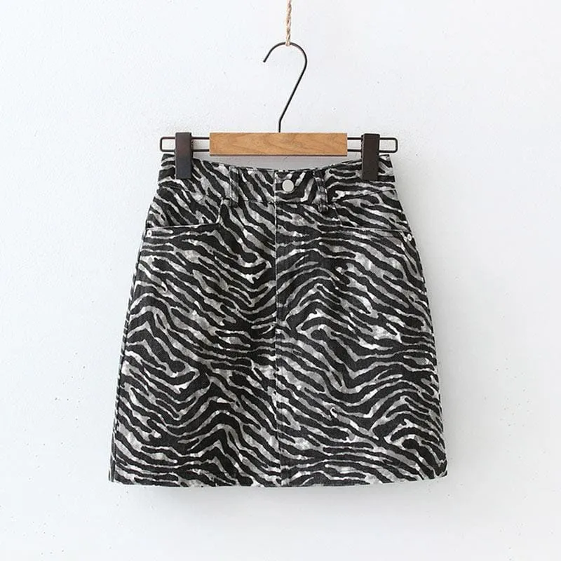 Animal Print High Waist Harajuku Skirt MK16818