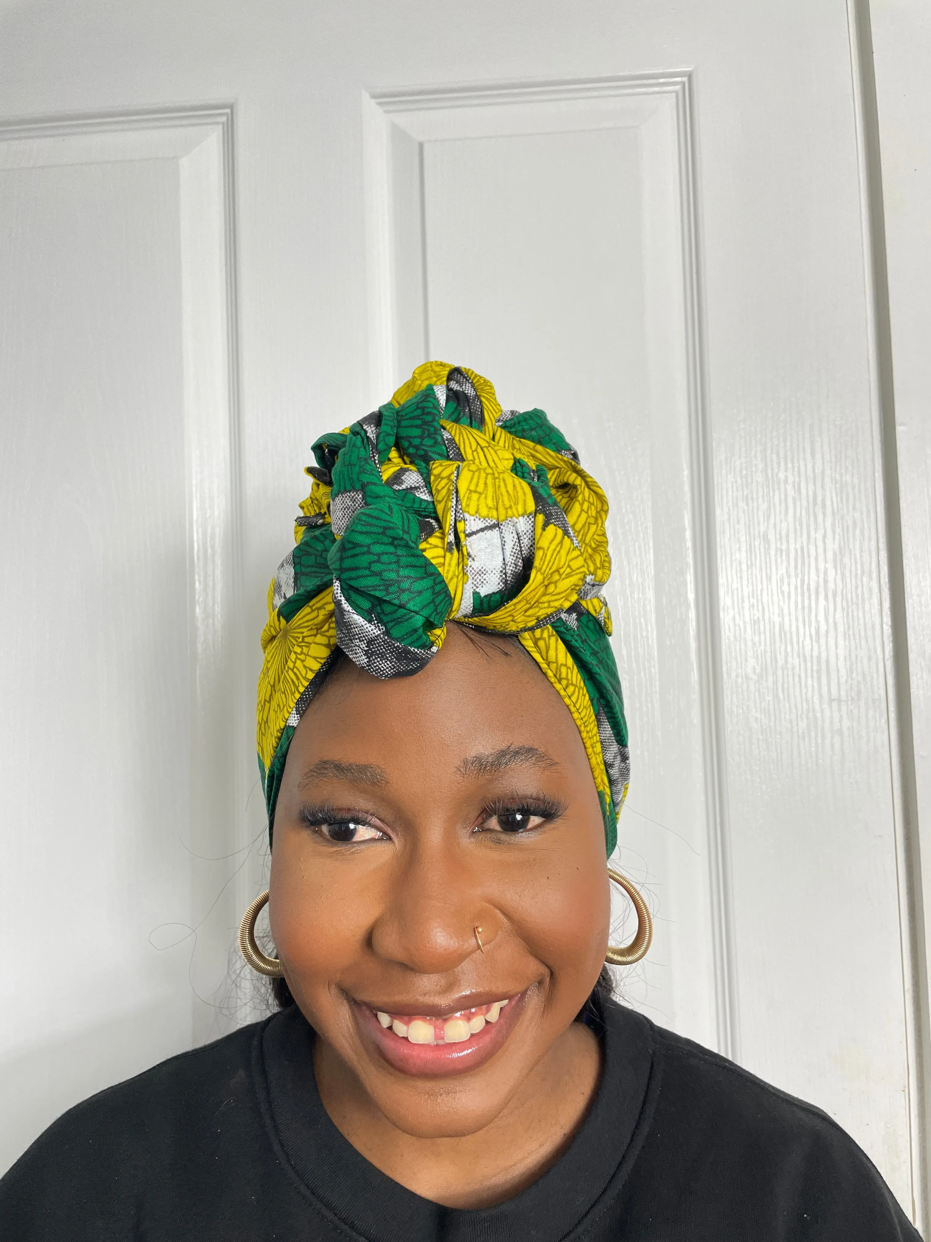 Anthonia Yellow and Green Ankara Headwrap/Scarf