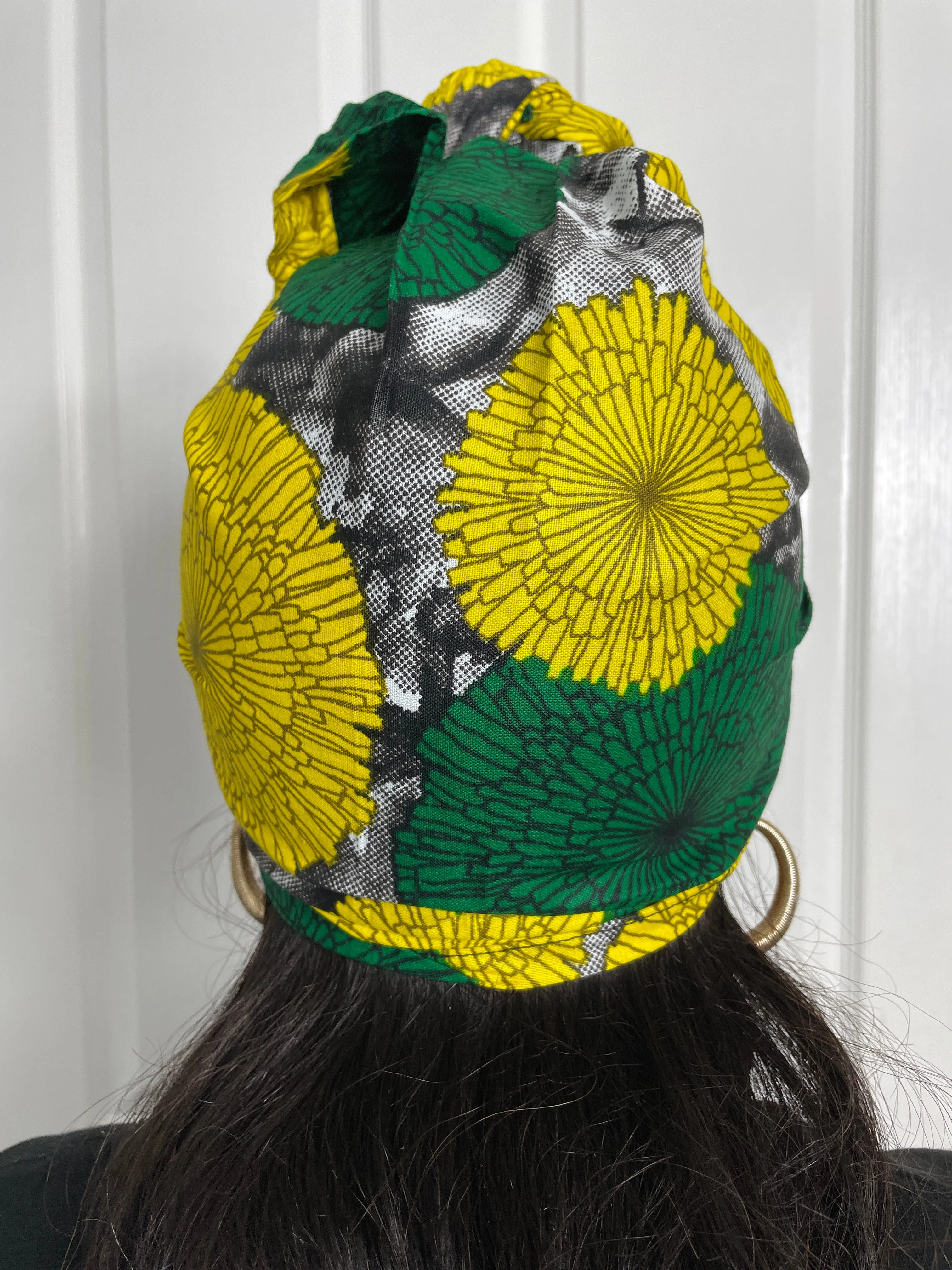 Anthonia Yellow and Green Ankara Headwrap/Scarf