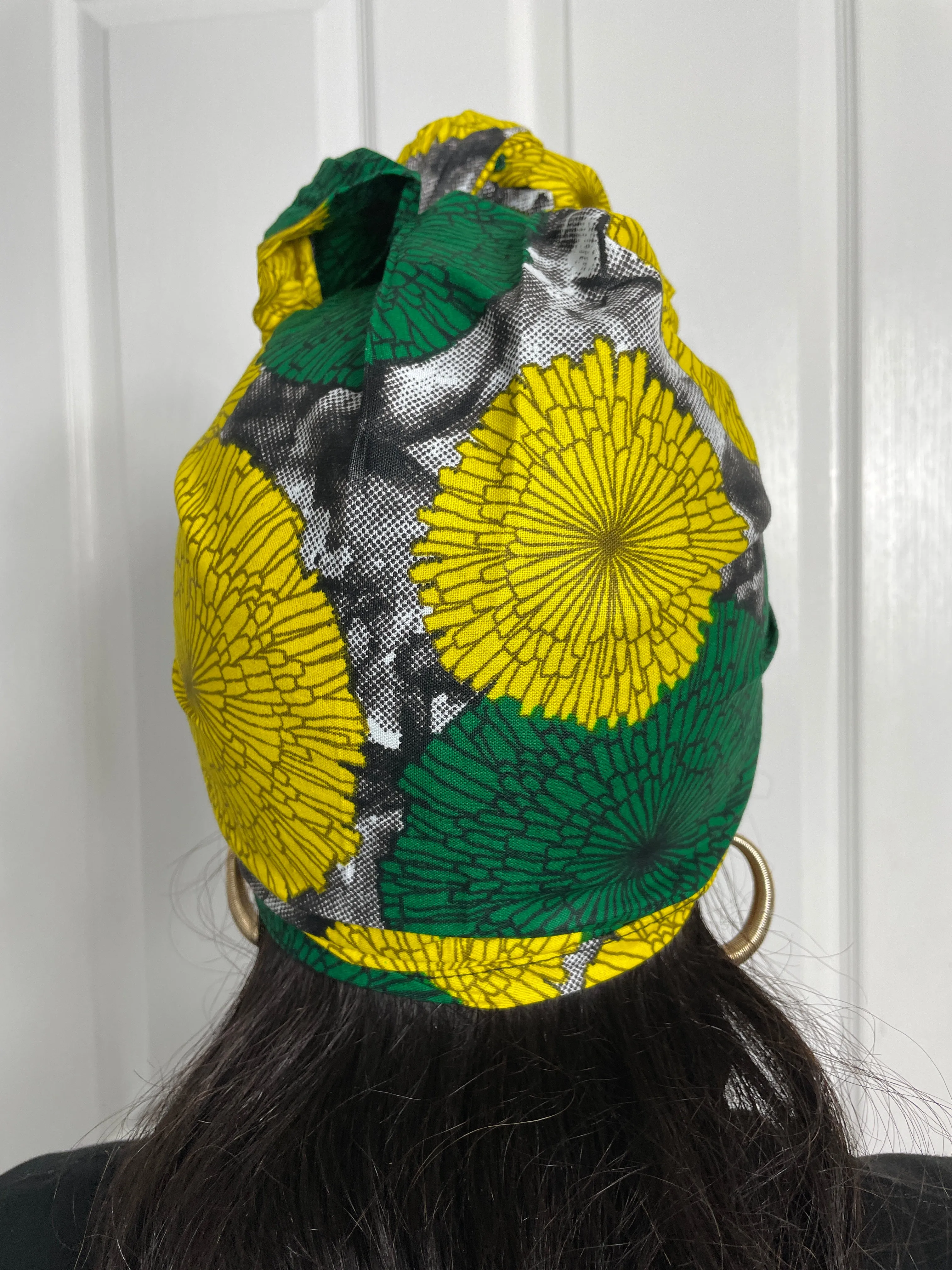 Anthonia Yellow and Green Ankara Headwrap/Scarf
