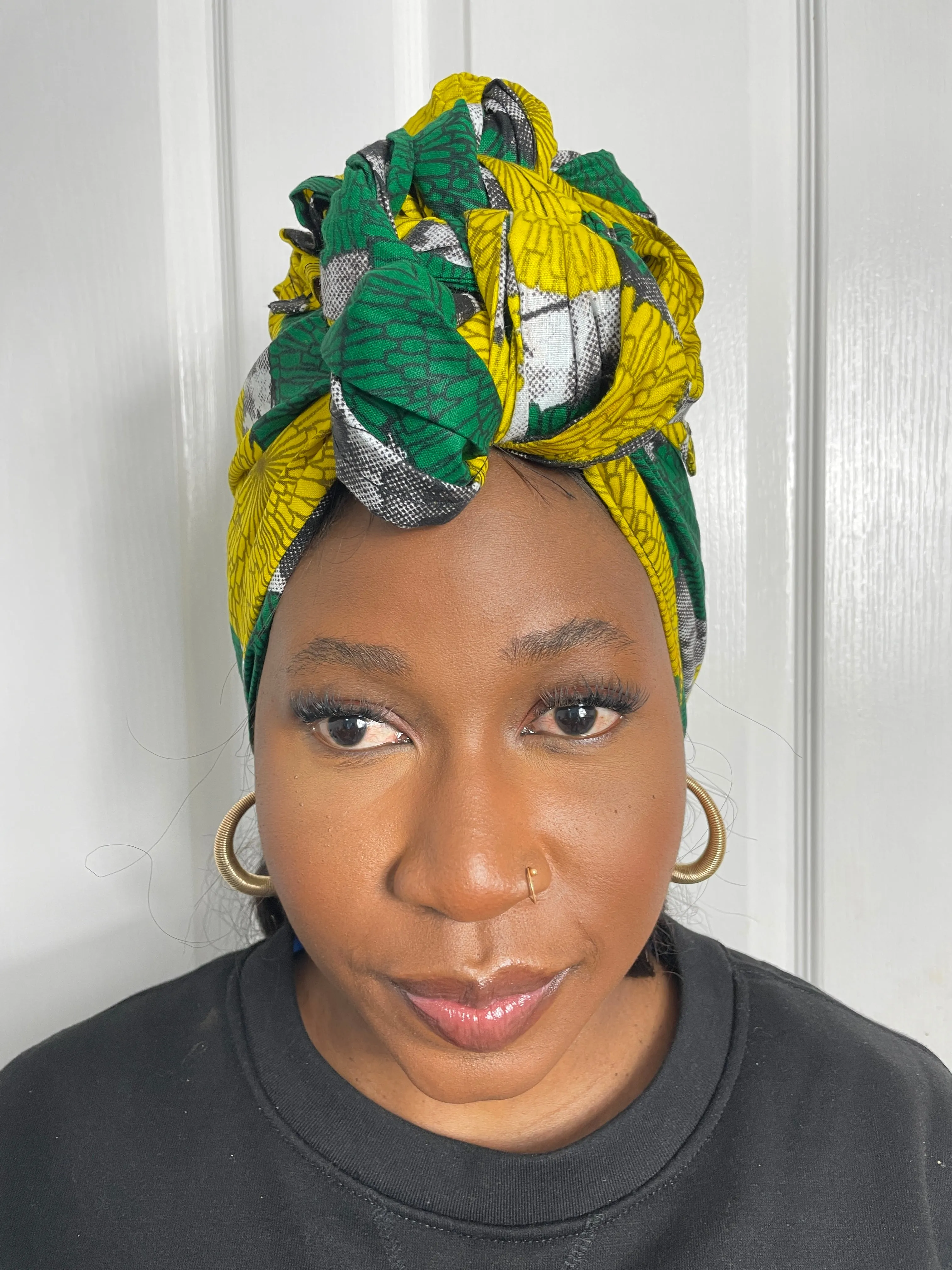 Anthonia Yellow and Green Ankara Headwrap/Scarf
