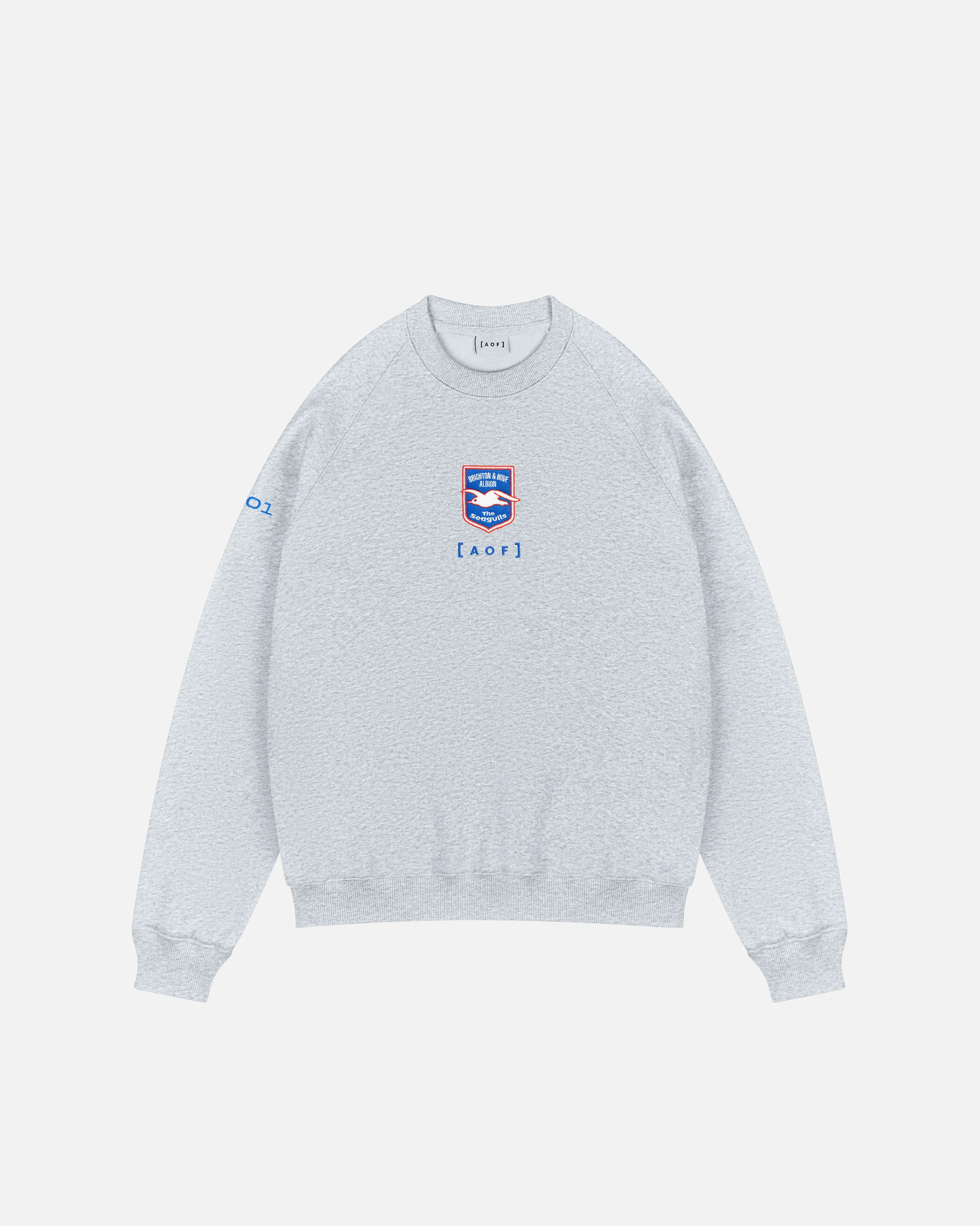 AOF x Brighton 2000 Logo Grey - Raglan Sweat