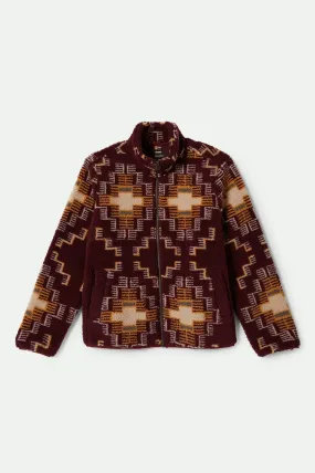 Arctic L/S Fleece Mock Neck Jacket - Light Cabernet