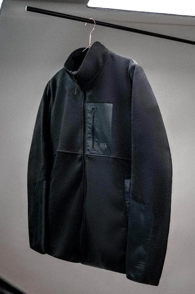 ARKK Essential Fleece Jacket | Black White