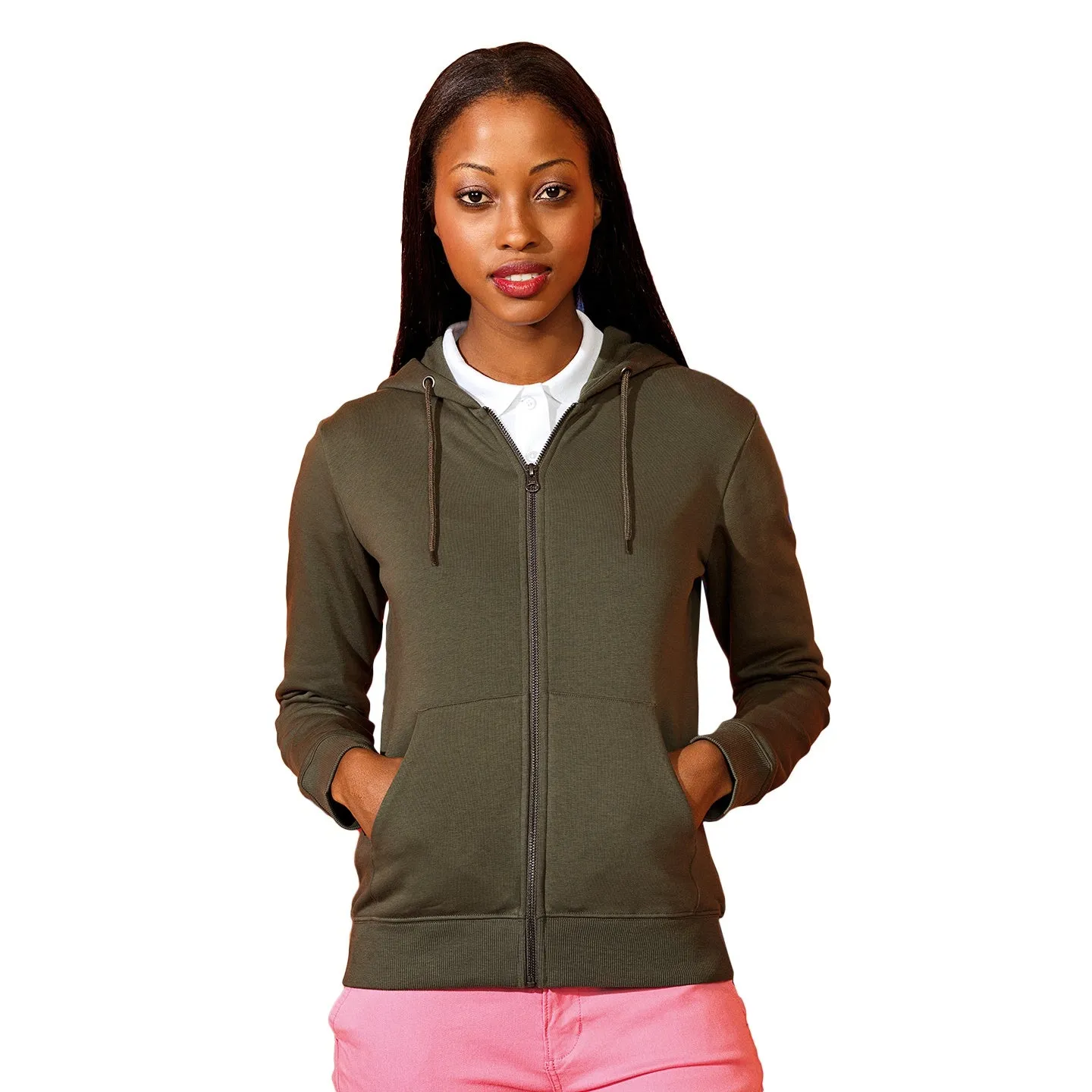 Asquith & Fox Womens/Ladies Zip-Through Organic Hoodie