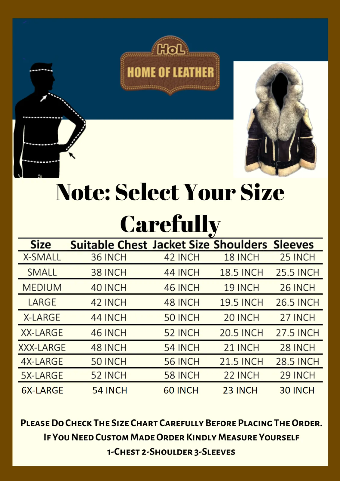 B023 Men's Fashion Fur Shearling Brown Bomber Winter Warm Real Leather Jacket