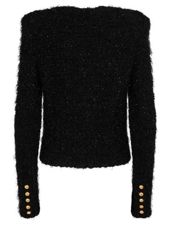 Balmain   Maze viscose blend tweed jacket 