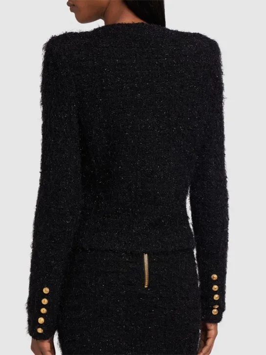 Balmain   Maze viscose blend tweed jacket 