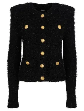 Balmain   Maze viscose blend tweed jacket 