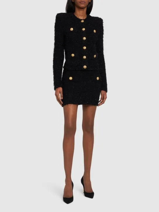Balmain   Maze viscose blend tweed jacket 