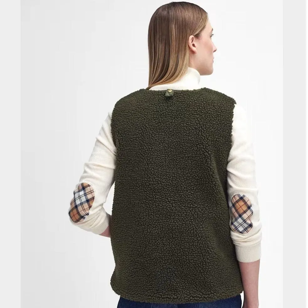 Barbour Dulsie Liner Fleece In Olive/Ancient Tartan