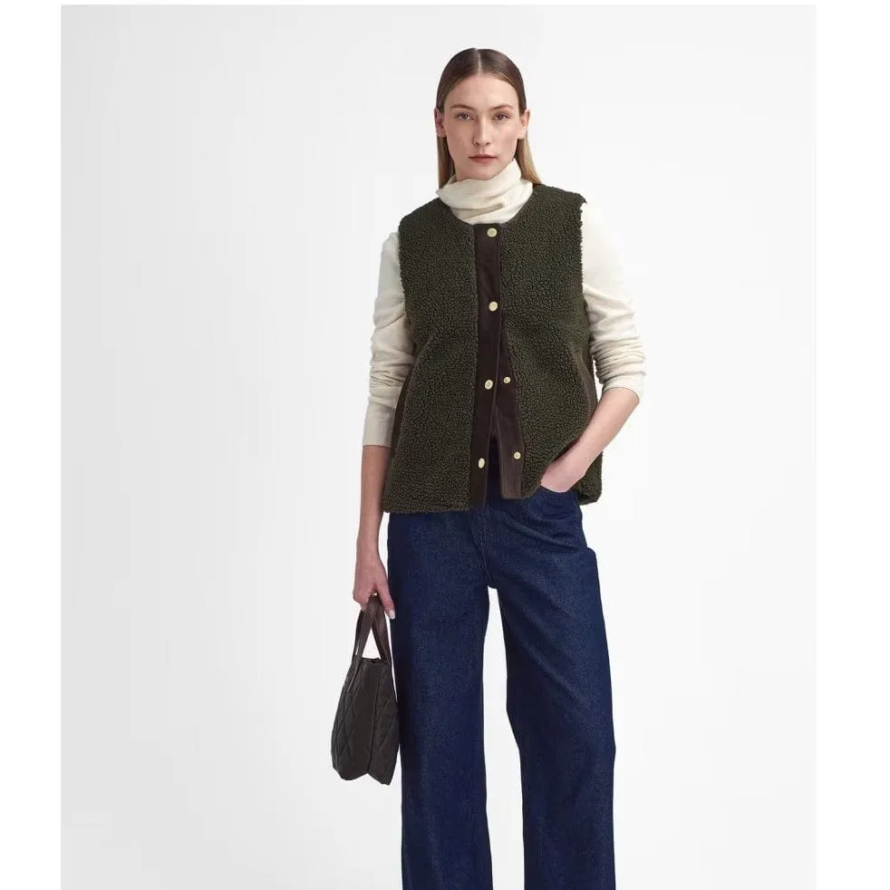 Barbour Dulsie Liner Fleece In Olive/Ancient Tartan