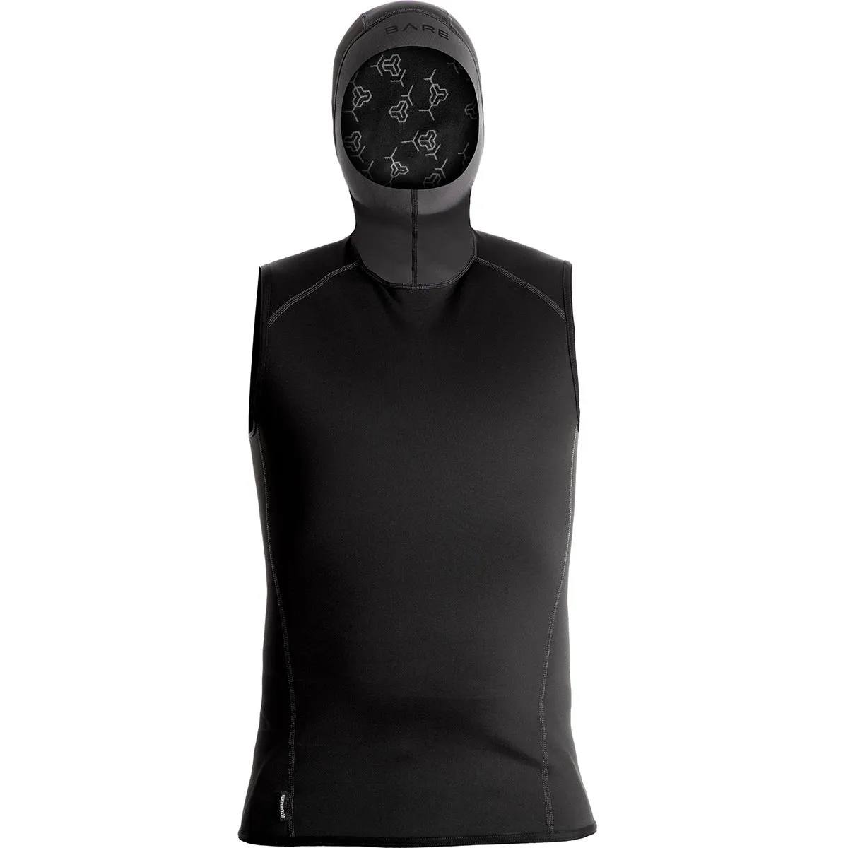 Bare Exowear Hooded Vest Unisex, Black