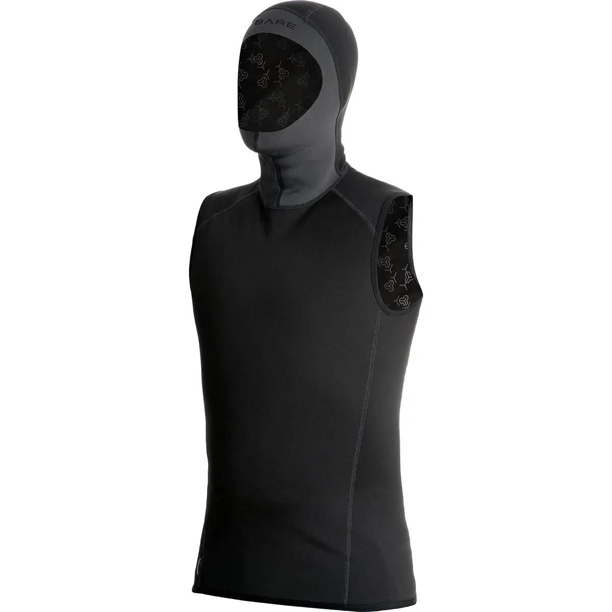 Bare Exowear Hooded Vest Unisex, Black
