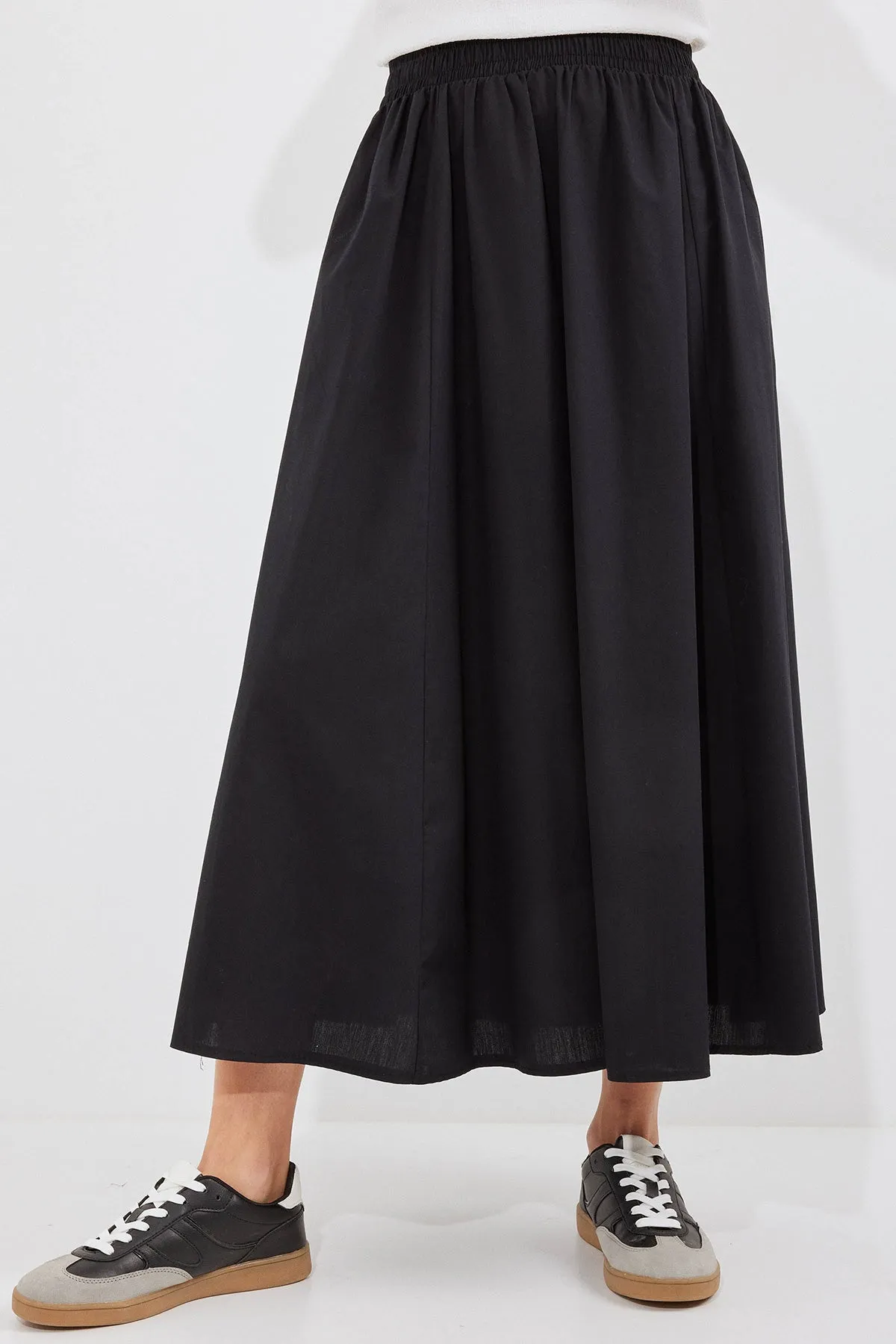 BGD Women Woman Pocket Detailed Long Skirt 8024 - Black - Avondale