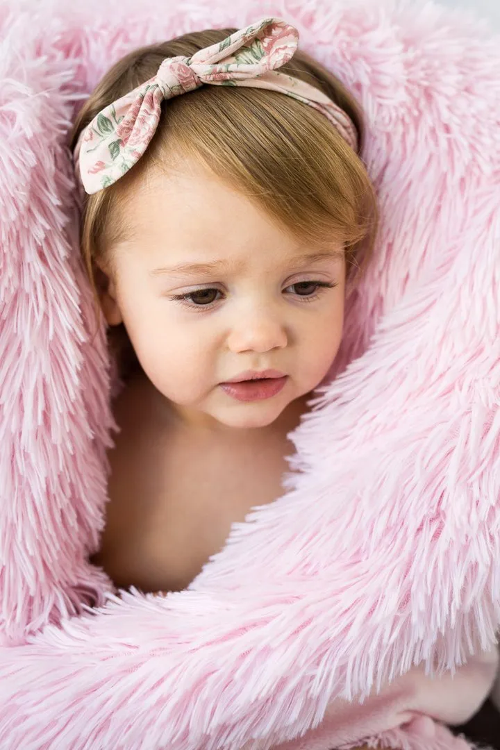 Bizzi Growin Koochicoo Blush Pink Fluffy Baby Blanket