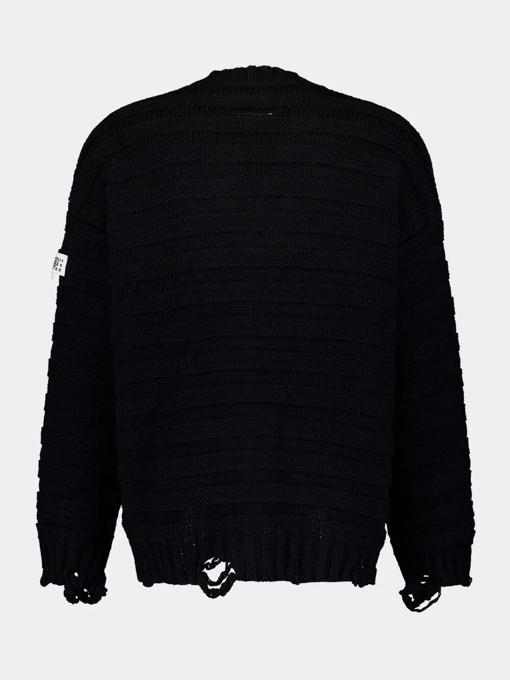 Black V-neck Knitted Cardigan