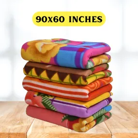 Blanket Single Bed Fleece Blanket, Floral Print, Multicolor (600 Grams)