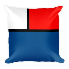 Block Colours Three Square Cushion by Robert Bowen