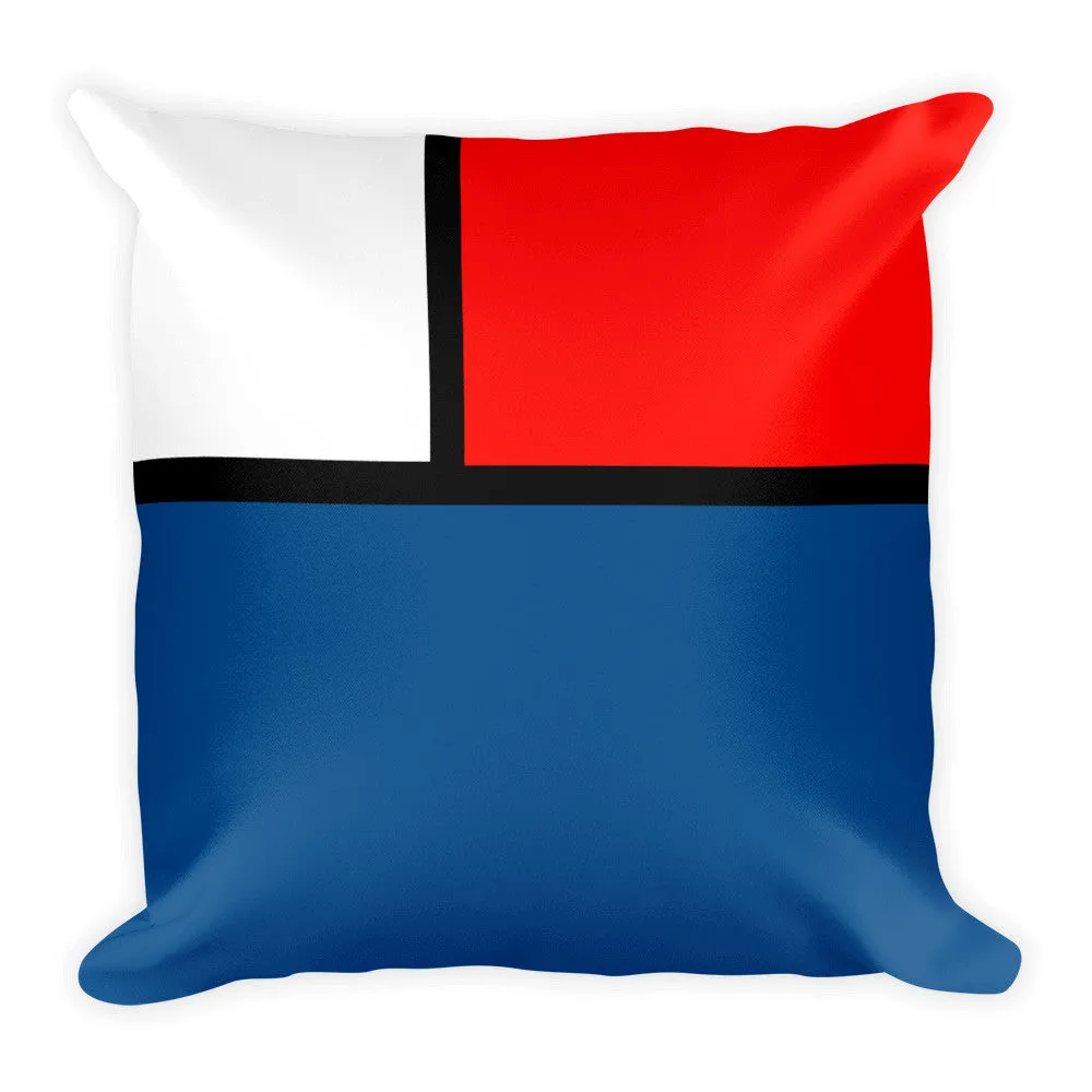 Block Colours Three Square Cushion by Robert Bowen