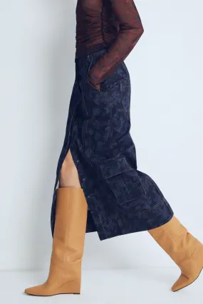 Blue Aurora Patterned Skirt