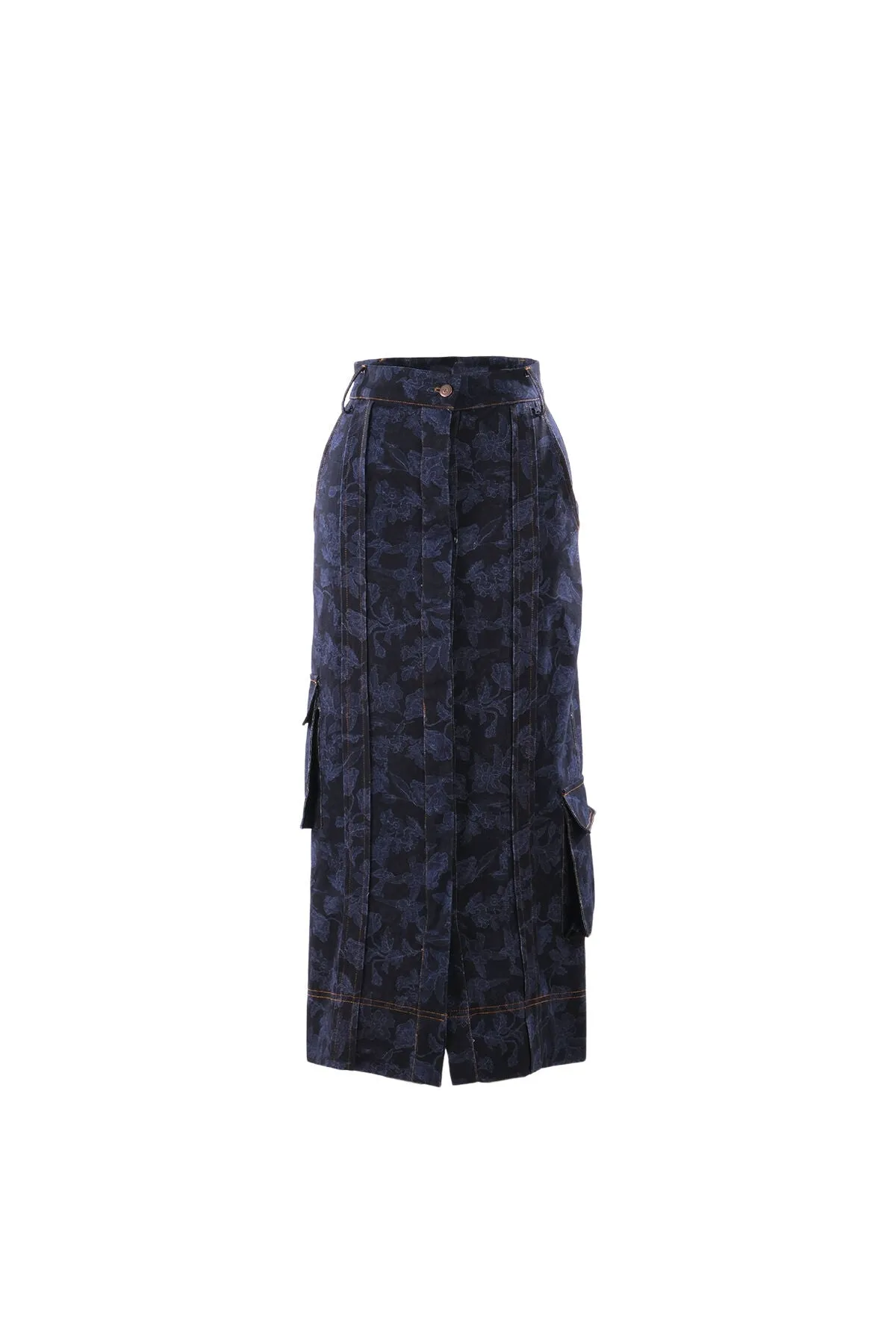 Blue Aurora Patterned Skirt