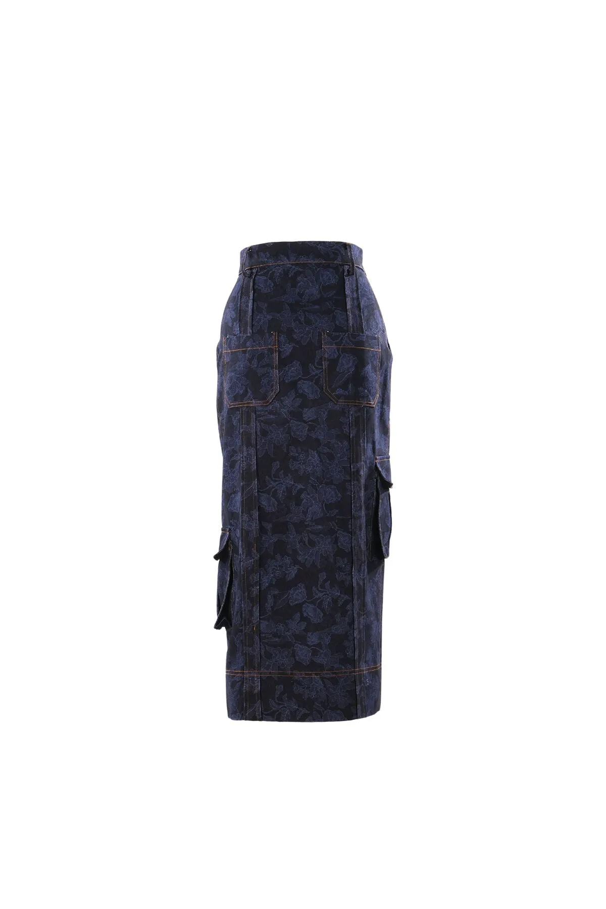 Blue Aurora Patterned Skirt
