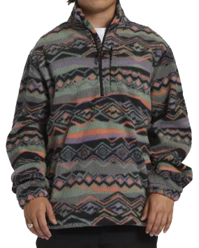 Boundary Mock Fleece Jacket in Grey Violet