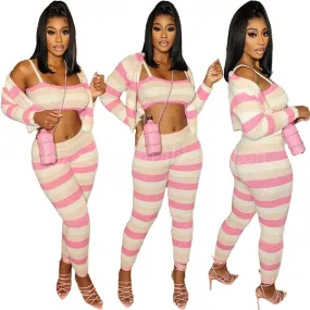 Boutique Winter Knitted Sweater Women 3 Piece Sets