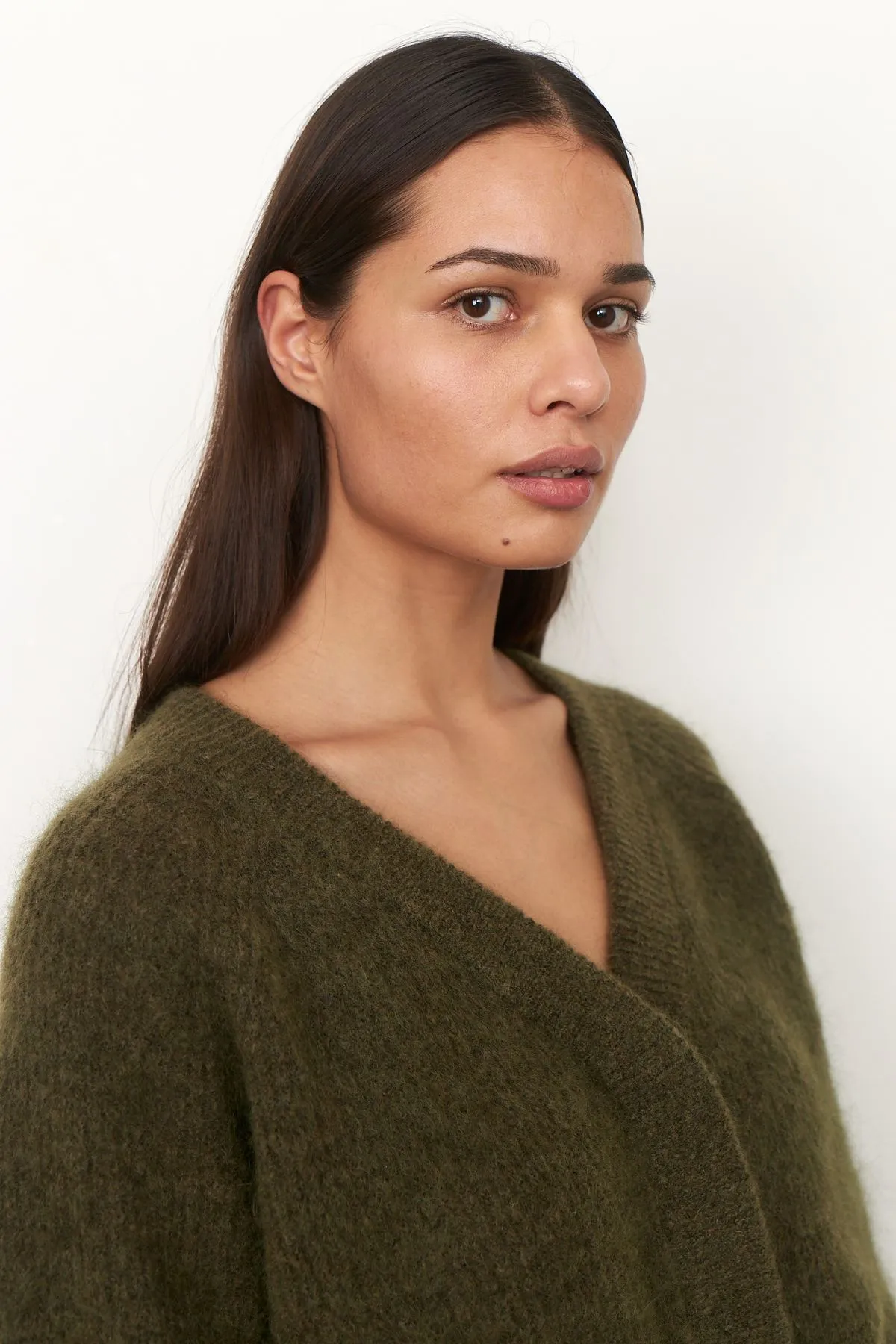 Brooky Knit Boxy Cardigan - Burnt Olive