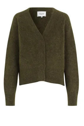 Brooky Knit Boxy Cardigan - Burnt Olive