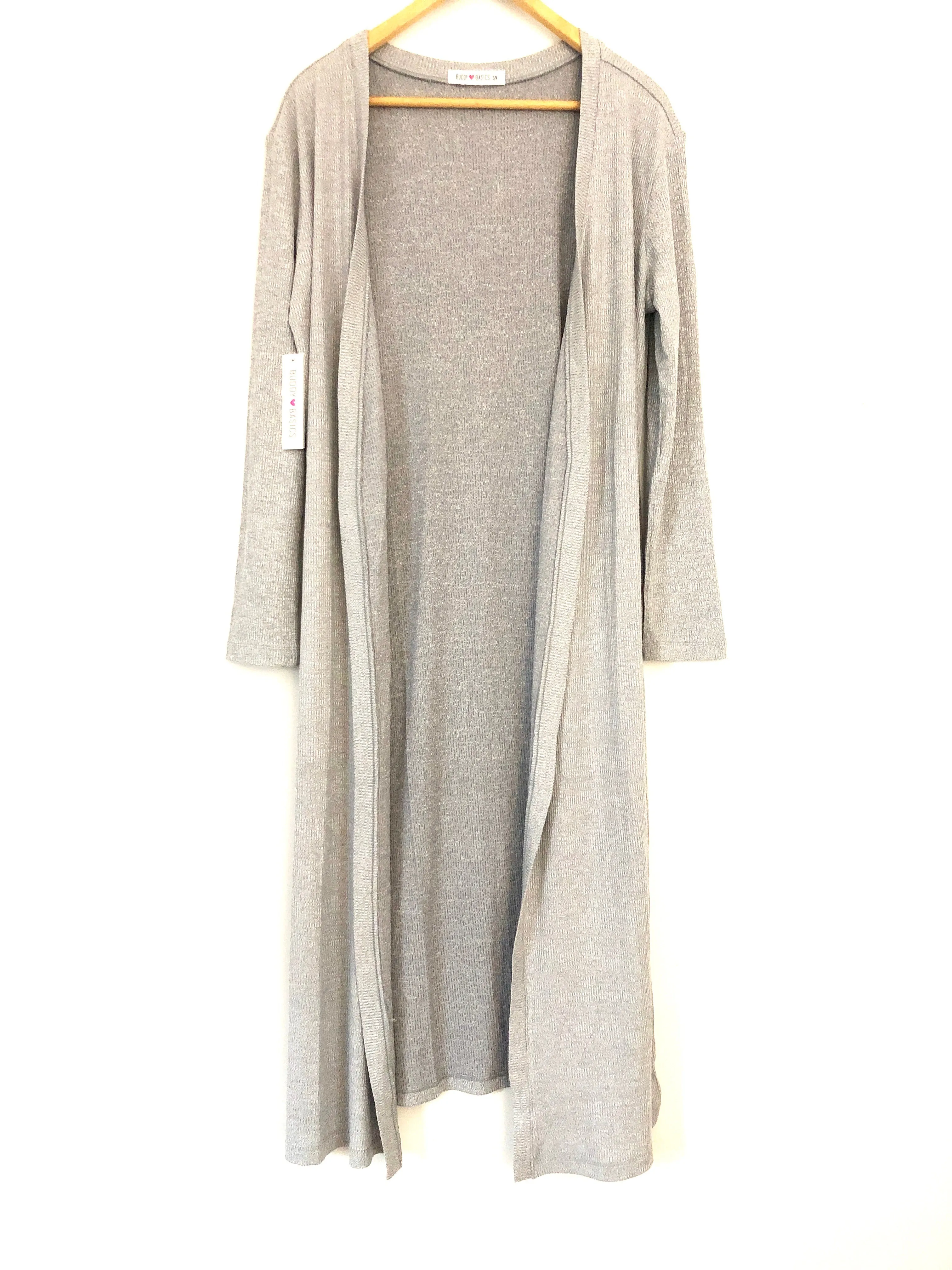 Buddy Love Open Front Grey Cardigan NWT- Size S/M