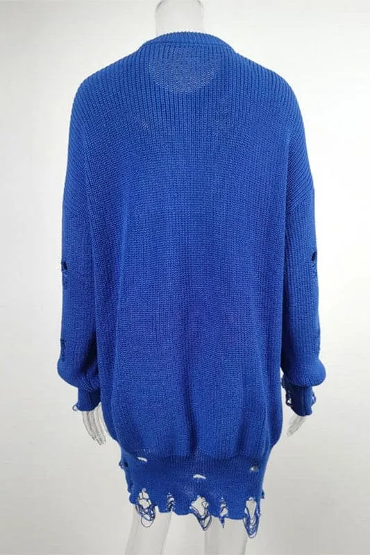 BX910 Loose Knitted Sweater Dress