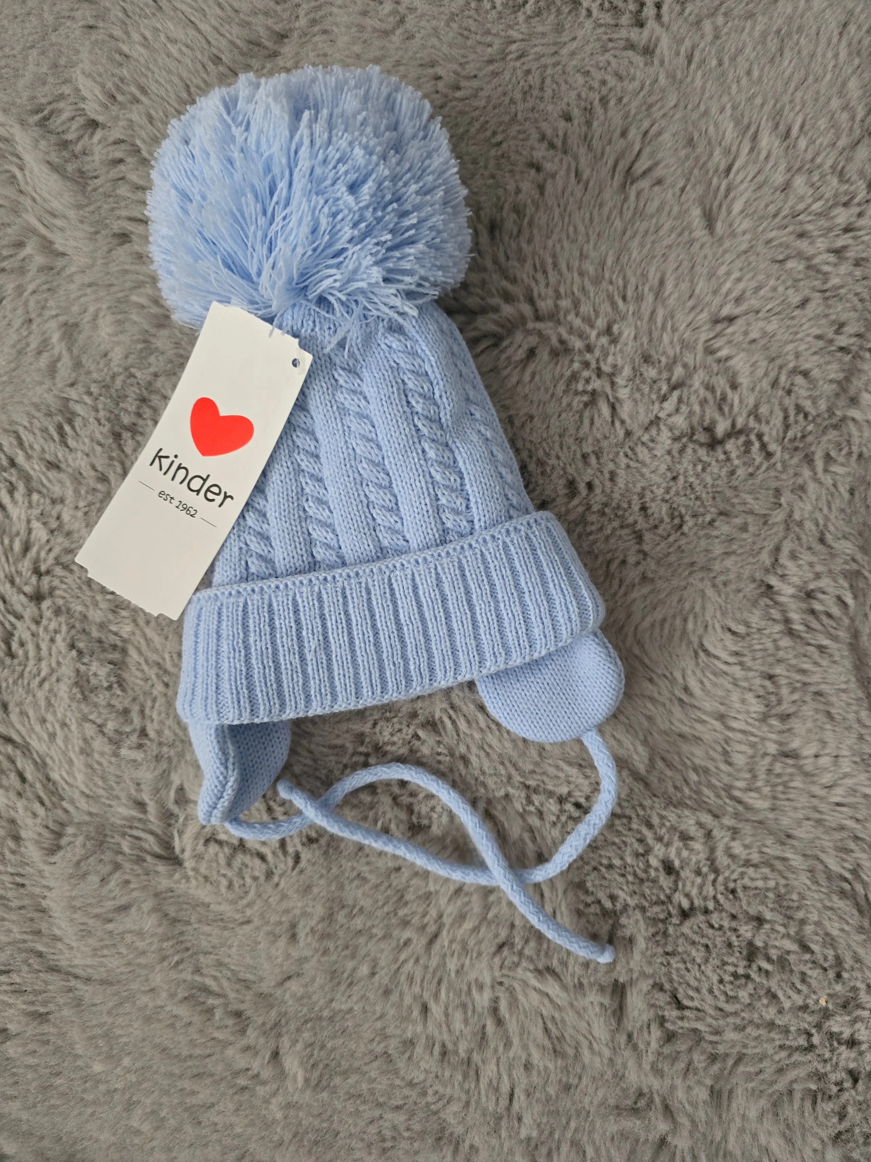Cable Pompom Hats